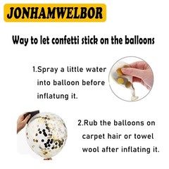 Jonhamwelbor 40th Birthday Balloons Gold and Black Party Decorations 15 Pack