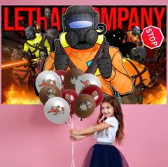 Lethal Company Birthday Decor Party Supplies Set Balloons Cake Toppers Banner