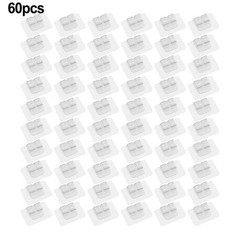 Transparent Outdoor String Light Hooks: 60-Pack Self-Adhesive Cable Clips!