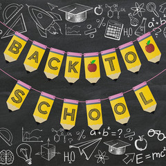Back to School Banner Welcome Back to School Supplies First Day of School Sign C