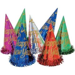 50 Count Bulk Pack New Year’s Eve Foil Glitter Party Hats