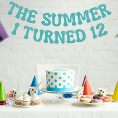 The Summer I Turned 12 Banner – Bruh Teen Boy 12Th Birthday Decor, Cheers to 12