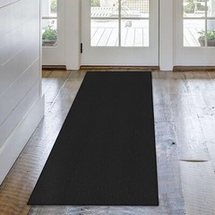EARTHALL Boho Runner Rug 2×5 Ft Washable Runners for 2′ x 5′ (24″x60″), Black
