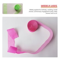 12Pcs Crepe Paper Streamers Assorted Color Birthday Party Decorations Reusable