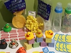 Over 376 Piece Rubber Ducky Baby Shower Kit – Games, Menu, Photos & Phone Assist