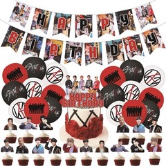 Stray Kids Merch 5 Star Party Decorations Include Happy Birthday Banners, Cak…