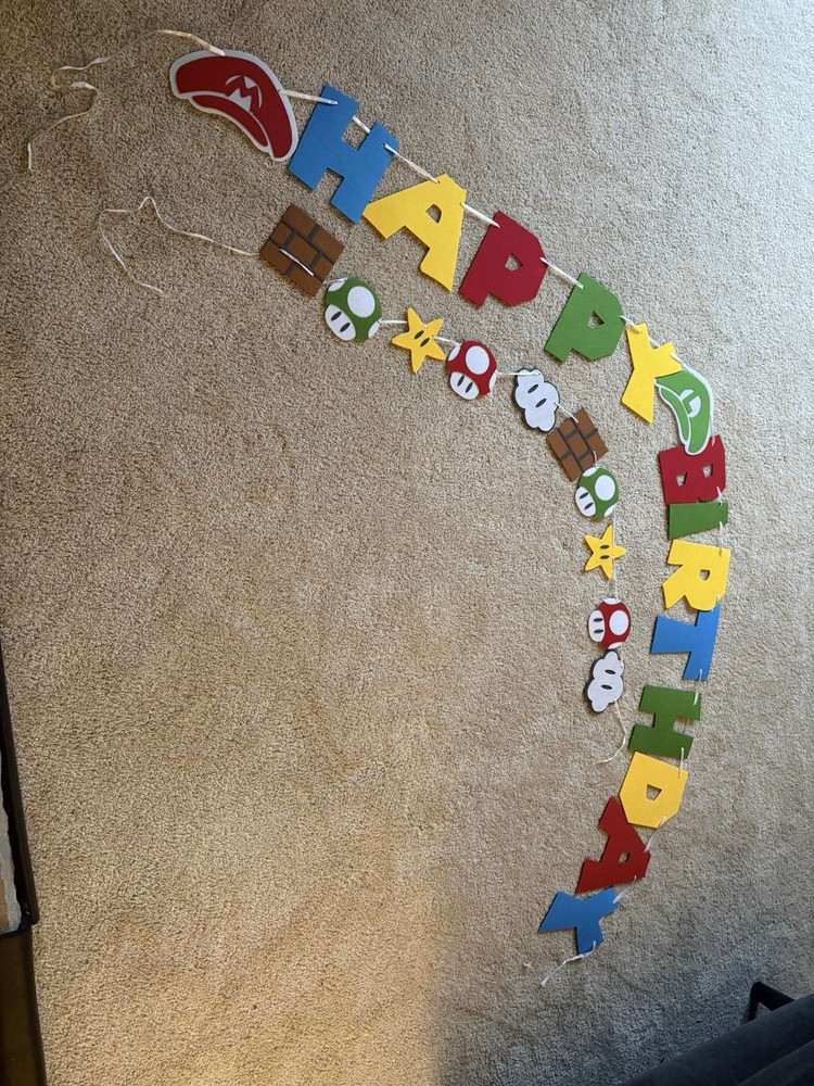 Mario And Luigi Birthday Banner