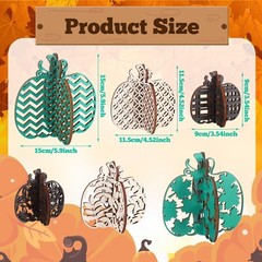 12 Pcs Fall Wooden Table Signs Pumpkin Wood Table Decor Autumn Tiered Tray De…