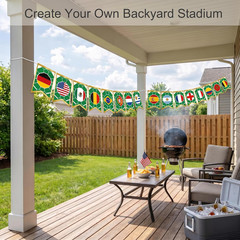 Soccer Party Decorations Banner Set, International World Flags Garland with Socc