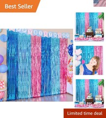 Lightweight Cartoon-Themed Fringe Curtains, 2 Pack – Ideal for Kids’ Birthdays