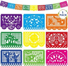 18 FT Cinco De Mayo Party Decorations, 1 Pack Fiesta Banner with 9 Plastic Pa…
