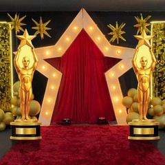 1 Pcs 5.9 Ft Trophy Award Stand up Cardboard Cutout Gold Star Award Status Ph…