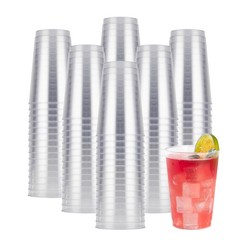 Goodluck 200PCS 12oz Clear Plastic Cups for Party, Disposable Clear Plastic C…