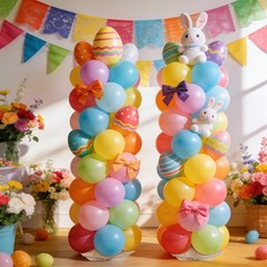 Balloon Column Stand Kit Sets of 2, 80 Inch Adjustable Balloon Stand Balloons…