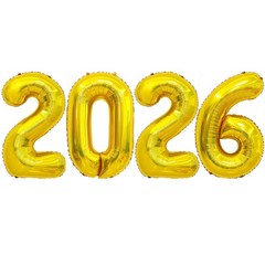 40 Inch Gold Foil Number Balloons for New Year Eve Festival Party Supplies Gradu