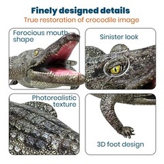 Inflatable Alligator Pool Toys Realistic Blow up Alligator Deco Animal Reptile P