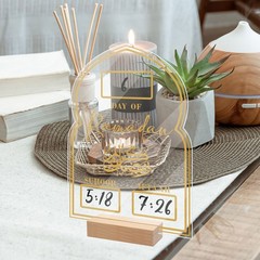 Ramadan Countdown Calendar Eid Mubarak Table Decoration Acrylic Home Decor OY