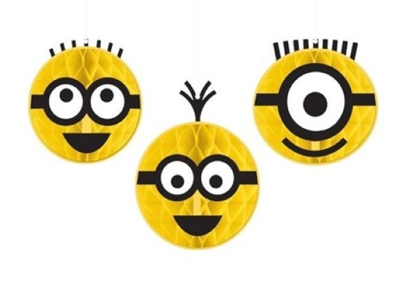 Minions Party Decorations 3pk Honeycomb – Despicable Me Minions Party Supplies