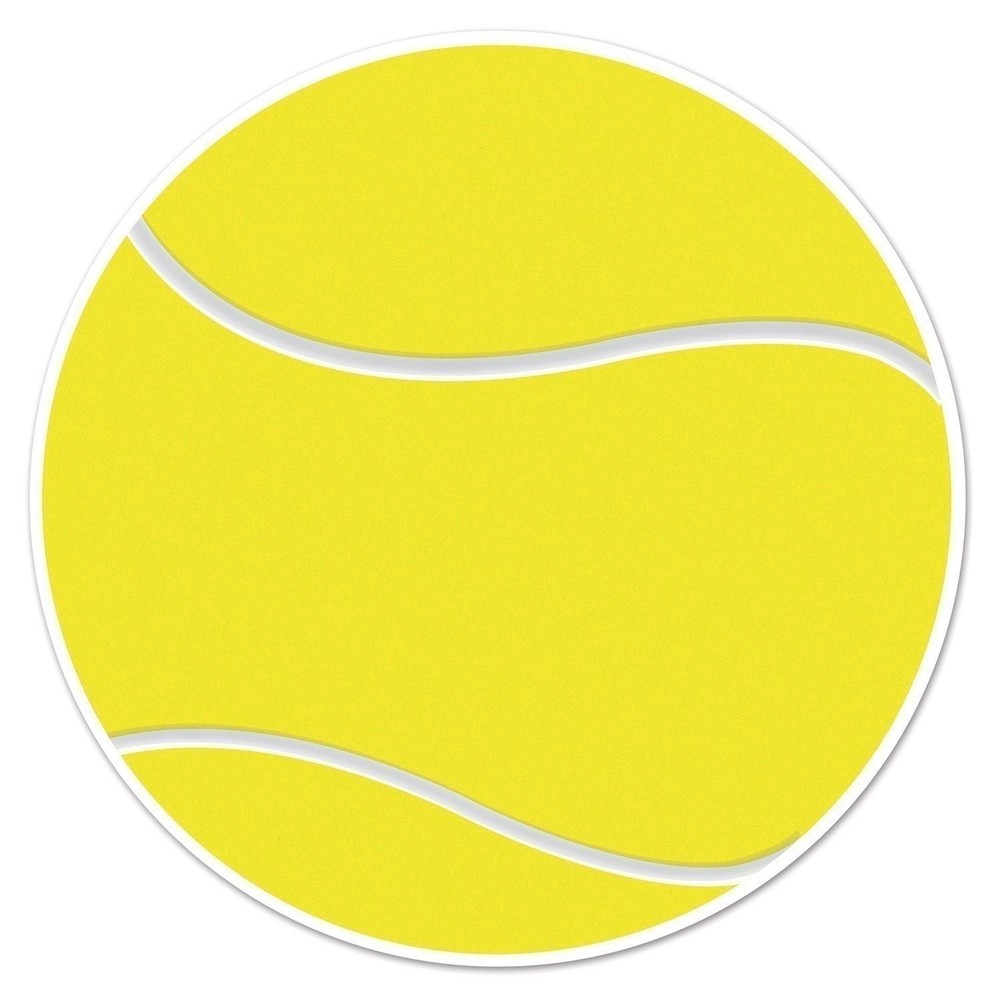 Beistle Tennis Ball Cutout, 10″, Yellow/White