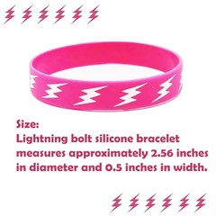 CupaPlay 24PCS Lightning Bolt Rubber Bracelets Lightning Weather One Happy