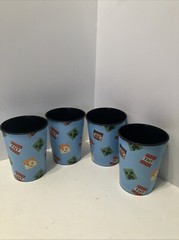 Lot Of 4 Minecraft Plastic Cups Unique Industries Made USA 🇺🇸 -used-