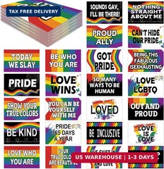 24 Design Pride Photo Booth Props Sets, Pride Month Decorations Funny Gay LGBTQ