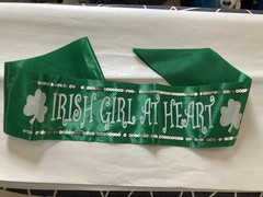 St Patrick’s Day Irish Party New Hat Cups Fabric Pins Flags Used Banner & Sash