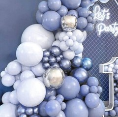 Dusty Blue Balloons 110 Pcs Garland Kit Different Sizes 5 10 12 18 Inch