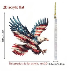 8 Pcs 4th of July Hanging Ornaments Eagle Independence Day Decorations Style 8