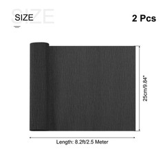 Crepe Paper Roll 8.2ft Long 10 Inch Wide for Wedding Decoration,Black 2pcs