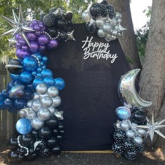 Galaxy Space Balloon Arch Garland Kit for Outer Party Decorations,144Pcs Chro…