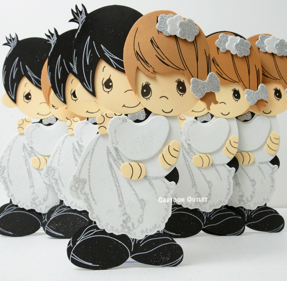 10 Wedding Couple Large 9″ Foam Favors Boda Recuerdos Bride Groom Decoration