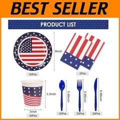 152Pc American Flag Party Set