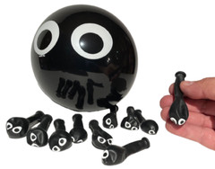 10 Pack 5″ BLACK SPIDER EYES LATEX BALLOONS Sculptures Cartoon Eyeballs Animal