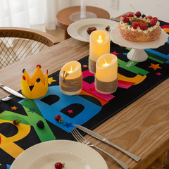 Happy Birthday Table Runner Birthday Party Decorations Kitchen Dining Table Deco