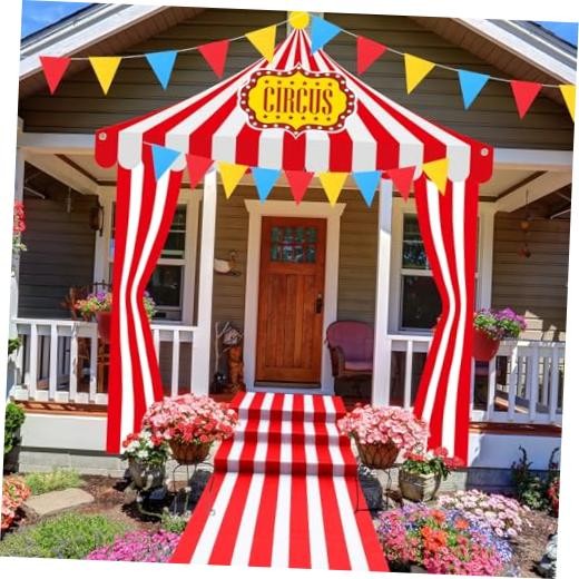 Fanfanwin 5 Pcs Carnival Entryway Party Decorations Set Circus Tent