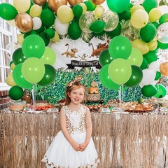 4 Green Balloon Centerpiece for Table,Balloons Stand Kit for Forest Wild Them…