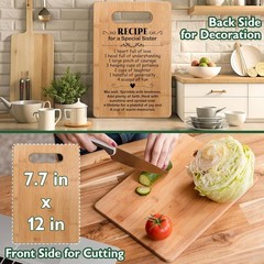 Functional Bamboo Cutting Board for Sisters – Celebrate Friendship and Love