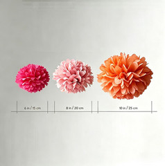 Party Tissue Pom Poms