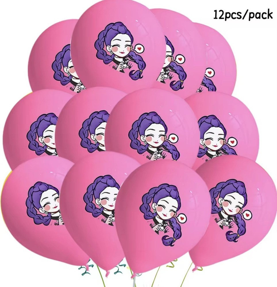 Kpop Deamon Hunters Balloon Birthday Decor k pop Demon Hunters Balloons