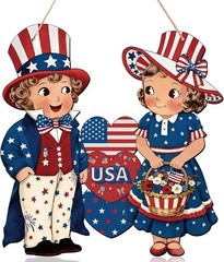 Patriotic Front Door Decorations for 250th Anniversary Memorial Day Decor