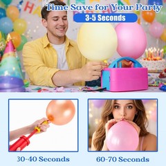 Balloon Pump Electric with Dual Nozzles & Tying Tool Party Balloons Holidays