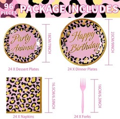 Leopard Print Party Decorations Set