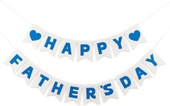 Lightweight Blue & White Father’s Day Banner – Perfect for Indoor & Outdoor Use