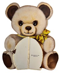 VTG 1982 Beistle Co USA Teddy Bear Die Cut Party Decor Honeycomb Baby Shower