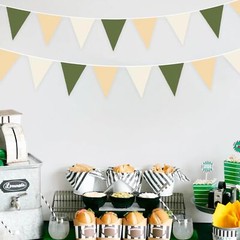 32Ft Sage Green Party Decorations Olive Tan Brown Beige Ceram