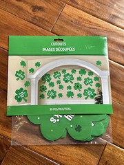 St. Patrick’s Day Printed Paper Cutouts 30 Per Pack 5″ 7″ 9″ 12″ Lucky Shamrock