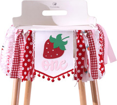Strawberry High Chair Banner – 1St Birthday Decoration, First Birthday Decoratio