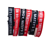 Pirate Bracelet Pack 8 inches Caribbean Theme Skull and Crossbones