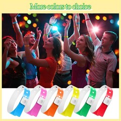 Henoyso 300 Pcs Plastic Wristbands for Events Vinyl Plastic Bracelet Wristban…